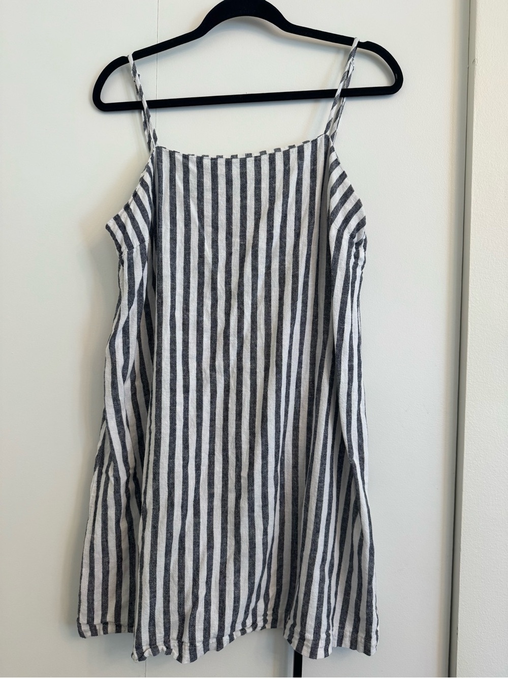 a new day Blue & White Striped Spaghetti-Strap Mini Dress